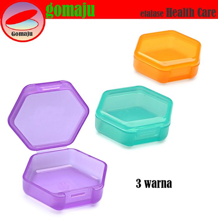 Gambar Pill Box Kotak Obat Tempat Simpan Obat Hexagonal 3 Kotak - 3 warna dari Gomaju TikStor undefined Tokopedia