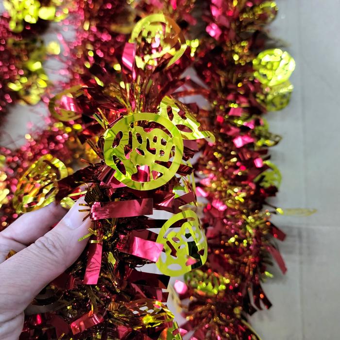 Gambar Slinger Imlek Merah Huruf Fu Ornamen Imlek Tinsel Merah Emas Bunga Fuk - FU BULAT CS-88 dari MadisonShop undefined Tokopedia