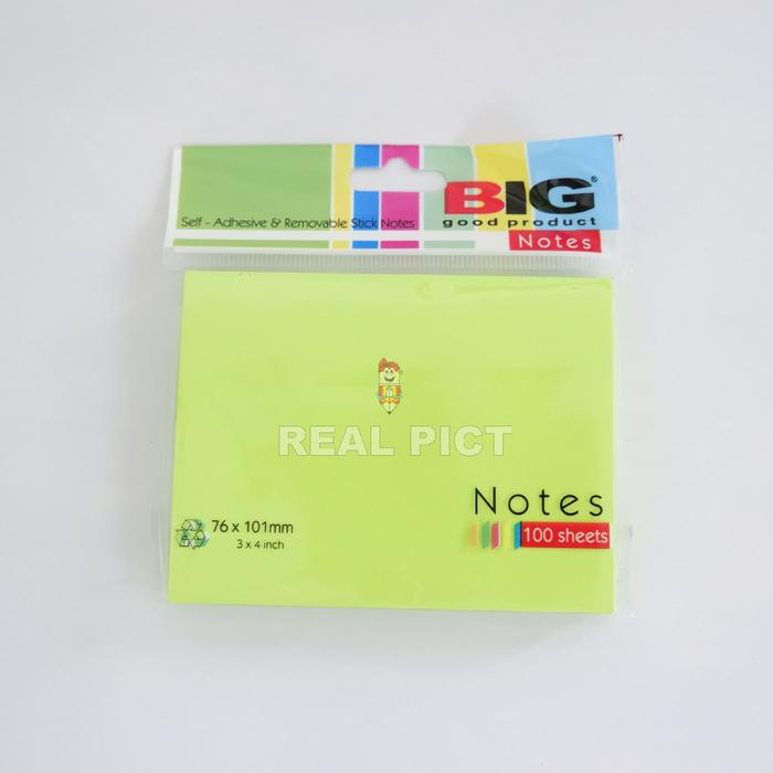 Gambar Sticky Notes / stik note multiple BIG 76 x 101 mm / 3x4 inch - Hijau dari Bali Stationery undefined Tokopedia