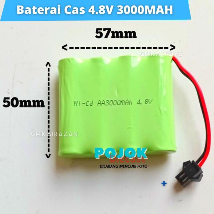 Gambar Baterai Mobil Remote Control 4.8V 5000mah Batre RC Cadangan 4.8 Volt - 4.8V 3000MAH dari CHIKAIRAZAN undefined Tokopedia