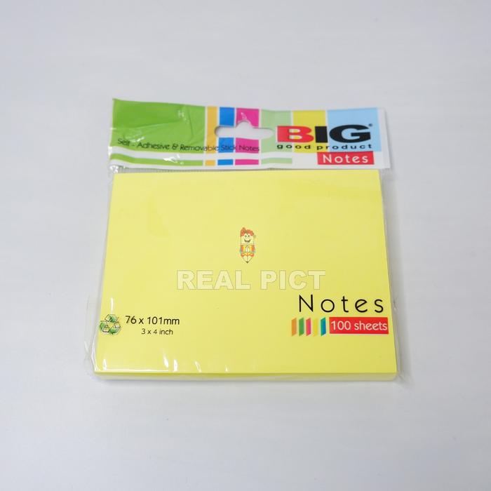 Gambar Sticky Notes / stik note multiple BIG 76 x 101 mm / 3x4 inch - Kuning dari Bali Stationery undefined Tokopedia
