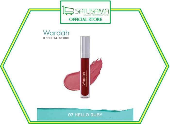 Gambar WARDAH EXCLUSIVE MATTE LIP CREAM - 07 HELLO RUBY dari satusamaonline undefined Tokopedia
