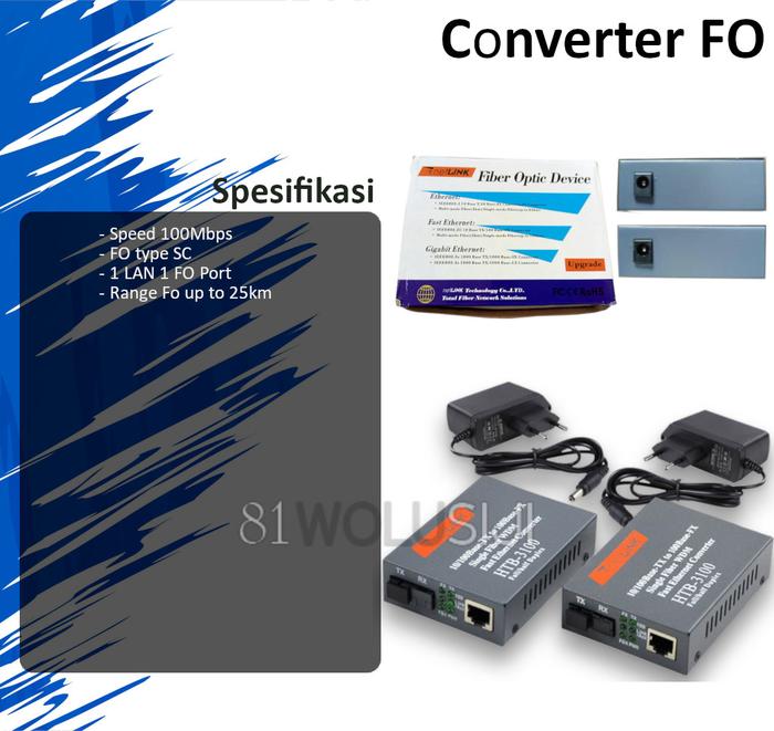 Gambar Netlink media converter LAN to FO 10/100 Mbps HTB 3100 A/B Kabel LAN ke Kabel Fiber Optic- 1 PASANG - Netlink dari wolusiji undefined Tokopedia