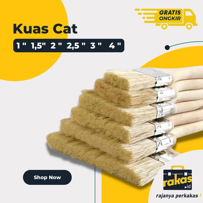 Gambar Kuas Cat 1in, 1,5in, 2in, 2,5in, 3in dan 4in Dijamin Murah - 1,5in dari rakas_NEW undefined Tokopedia