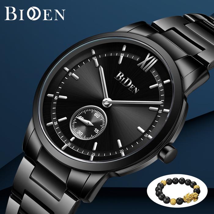 Gambar BIDEN Jam Tangan Pria Bisnis Kasual Pria Olahraga Tali Stainless Steel - Hitam dari biden watch ID undefined Tokopedia