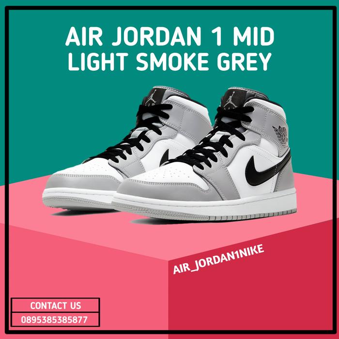 Sepatu Nike Air Jordan Mid Light Smoke Grey 46 di Kick Authentic Group  Tokopedia