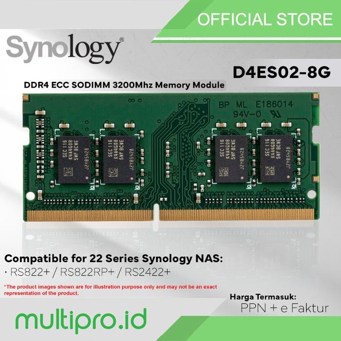 Synology Memory 8GB DDR4 Unbuffered SODIMM ECC di Tokopedia