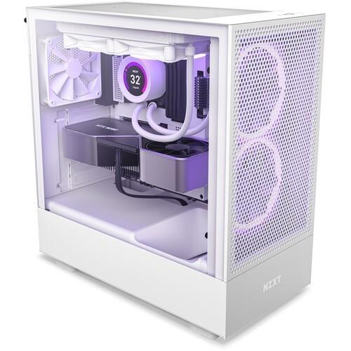 Gambar NZXT H5 FLOW ATX GAMING CASE - Matte White dari Toko Expert Komputer Kota Administrasi Jakarta Pusat Tokopedia