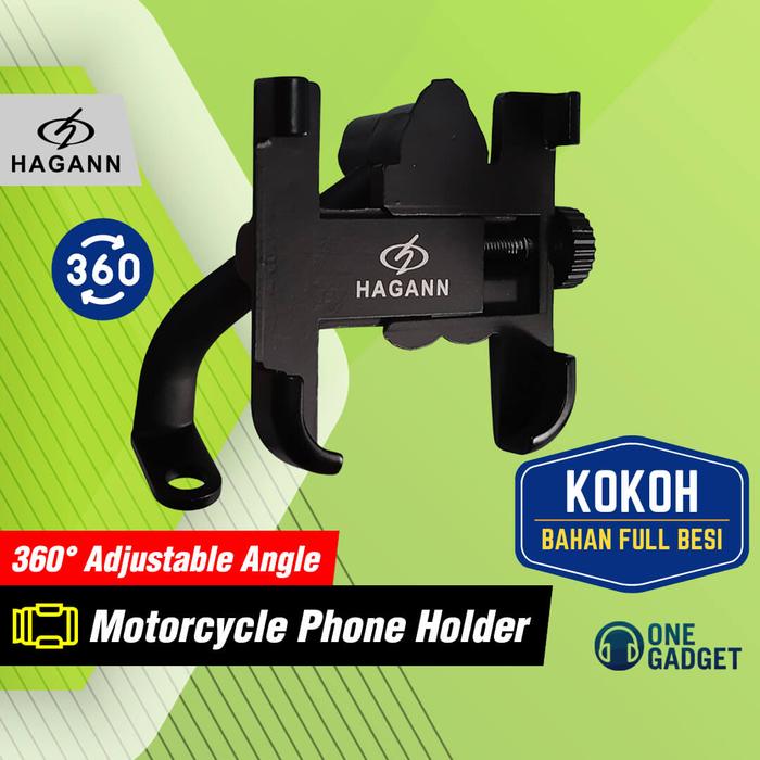Gambar HAGANN SHO-1001 Phone Holder Motor Besi Dudukan Tempat HP Di Spion - Black dari OneGadget Shop undefined Tokopedia