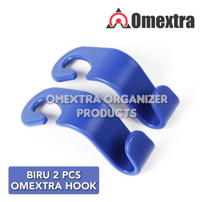 Gambar Omextra Hook Car Hanger Gantungan Jok Mobil Headrest Seat Hanger Tas - Biru dari OMEXTRA undefined Tokopedia