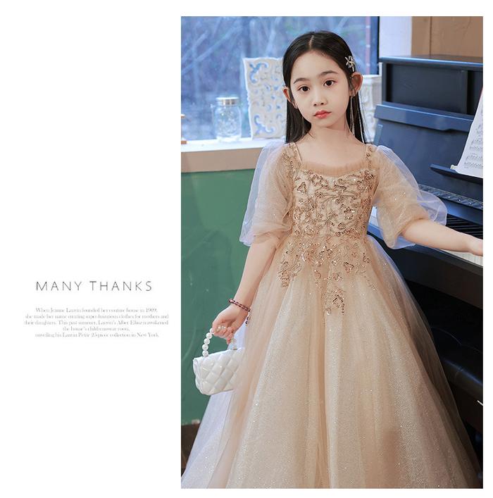 Gambar Weaving Love Gaun pesta anak western princess dress kostum host - warna sampanye, 120CM dari Weaving Love undefined Tokopedia