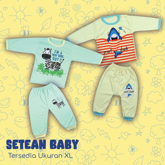 Gambar Setelan tidur bayi 1 set 2 pasang, setelan bayi 18 bulan - SHARK ZEBRA dari beric baby clothes undefined Tokopedia