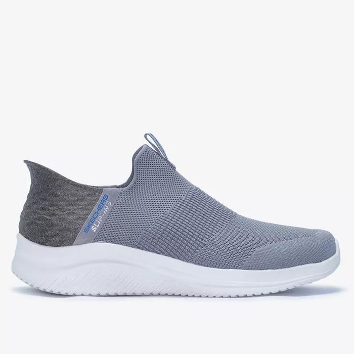 SKECHERS Slip Ins ULTRA FLEX MEN'S SNEAKERS SHOES GREY
