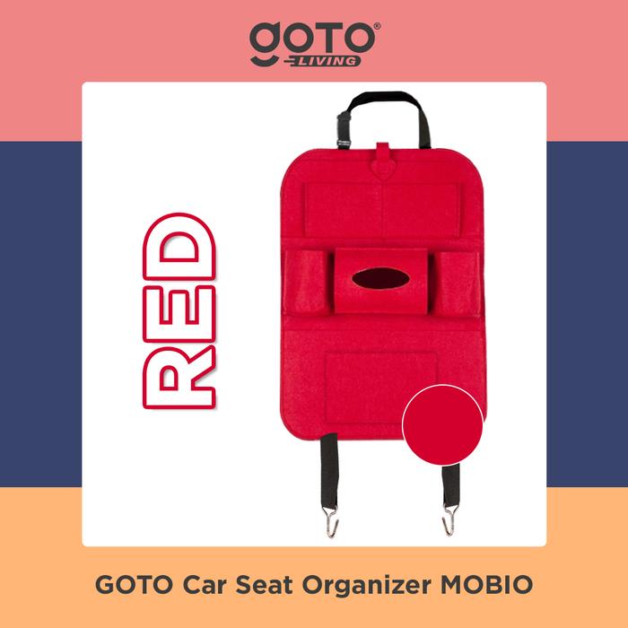 Gambar CAR SEAT ORGANIZER TAS BELAKANG JOK MOBIL MULTIFUNGSI - Merah dari Goto Living undefined Tokopedia