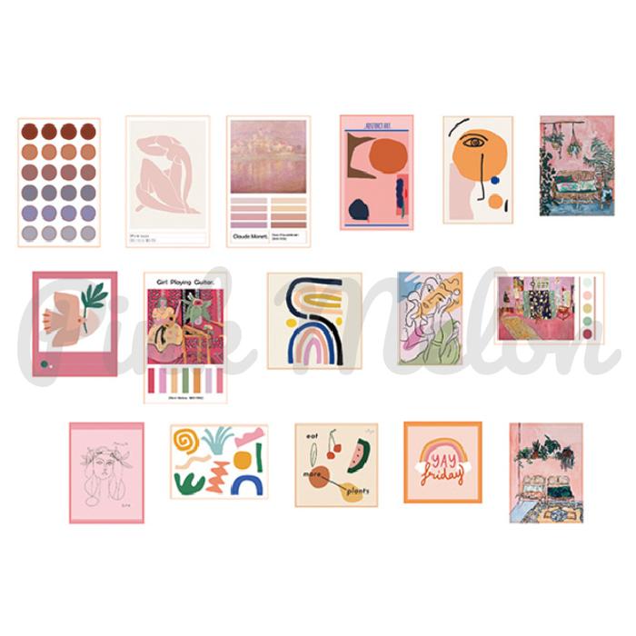 Gambar 30 Pcs Decorative Paper Aesthetic Classic Art DIY Planner Scrapbook - Dream dari Pink Melon ID undefined Tokopedia