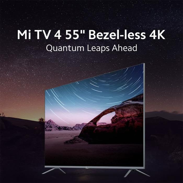 Gambar Xiaomi Mi TV 4 55 Inch Bezel-less 4K Smart TV with QLED Display - 55 + KAYU dari Tech Life Indonesia undefined Tokopedia