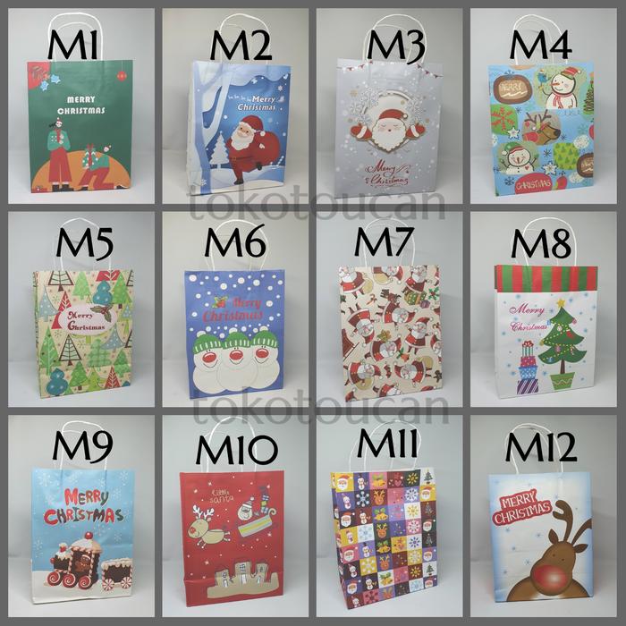 Jual CHRISTMAS PAPER BAG GOODIE BAG GIFT BAG TAS KERTAS M8