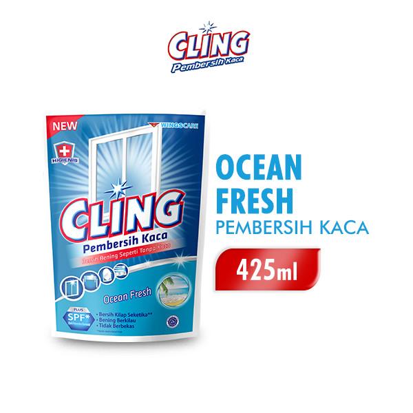Gambar CLING - Cairan Pembersih Kaca Serbaguna Plus SPF REFILL 425ml - Ocean Fresh dari INTI MEDIKA STORE undefined 2 Tokopedia