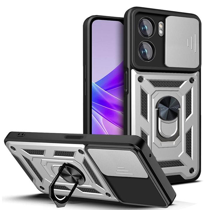 Gambar Oppo A77S A57 2022 Case SLIDE ARMOR CAMERA PROTECTION Case Casing A57 - Silver dari Drawacc undefined Tokopedia