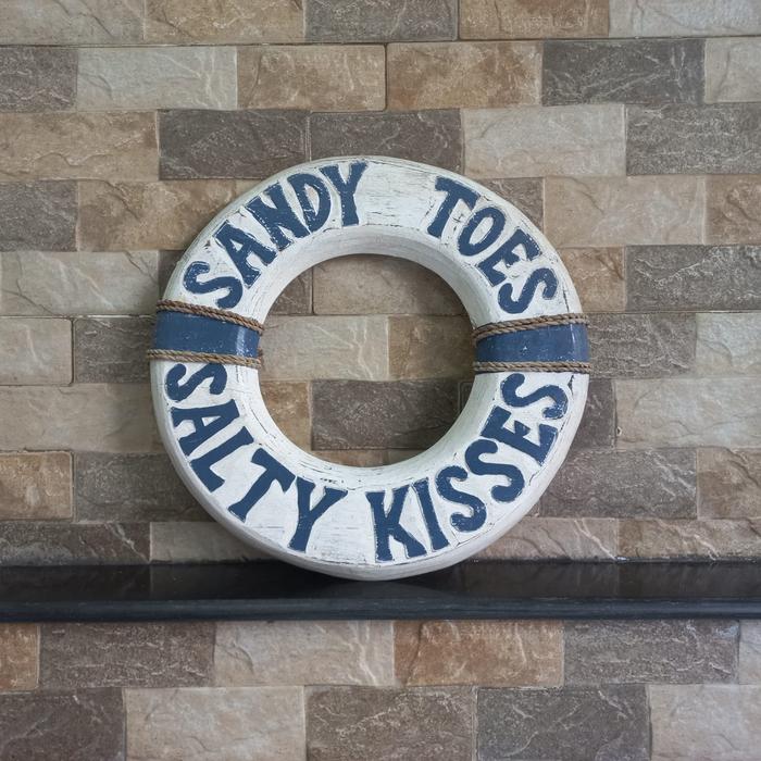 Gambar Dekorasi Pajangan Pelampung Sandy Toes Salty Hiasan Dinding Home Decor - Putih dari D&A Mart undefined 5 Tokopedia
