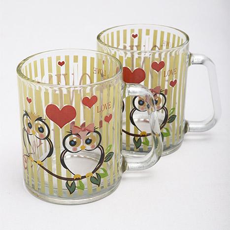 Gambar BRIGHTON 2 PCS MUG 350ml GM3602 GLASS MUG - OWL dari Brighton Tableware undefined Tokopedia
