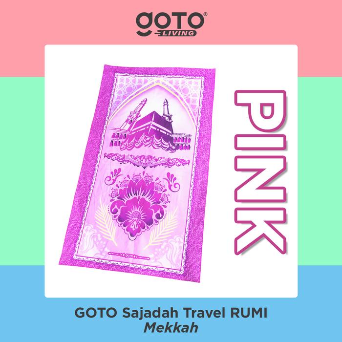 Gambar Goto Rumi Sajadah Travel Lipat Sejadah Traveling Sajada Sholat Pouch - MEKKAH PINK dari Goto.Indonesia undefined Tokopedia