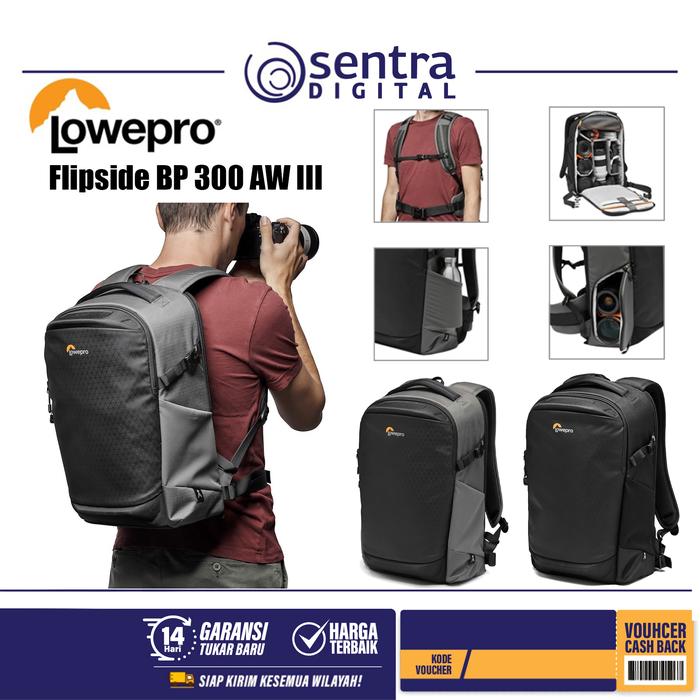 Promo Lowepro Camera Bag Flipside BP 300 AW III Black Cicil