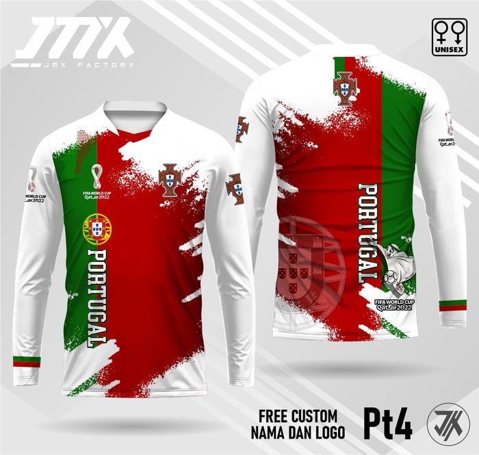 Gambar jersey kaos portugal piala dunia qatar 2022 lengan panjang - Putih, XS dari jmxfactory undefined Tokopedia
