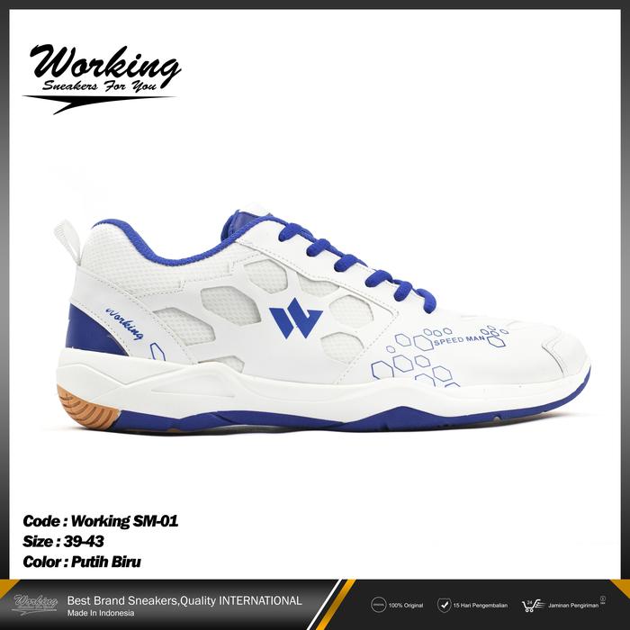 Gambar SEPATU OLAHRAGA SM-01 / BADMINTON / GYM / TERBARU - Biru, 41 dari HRB_CO_SHOES undefined Tokopedia