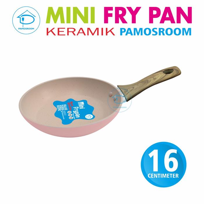 Gambar Pamosroom New Mini Frypan 12cm Anti Lengket Mini Wok Pan Teflon Marble - 16PinkKayuIdc dari pamosroom undefined Tokopedia