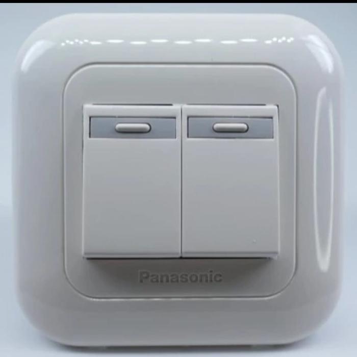 Gambar saklar seri ganda panasonic putih white style - WIDE SERIES dari wewe electric undefined Tokopedia
