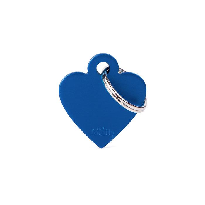 Gambar MyFamily ID Tag - Small Heart in Aluminum | Personalized Cat Dog Tag - Blue dari Lush Pets Co. undefined Tokopedia