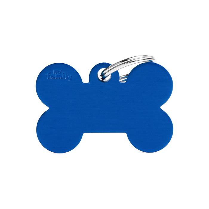 Gambar MyFamily ID Tag - Big Bone in Aluminum | Personalized Cat Dog Tag - Blue dari Lush Pets Co. undefined Tokopedia