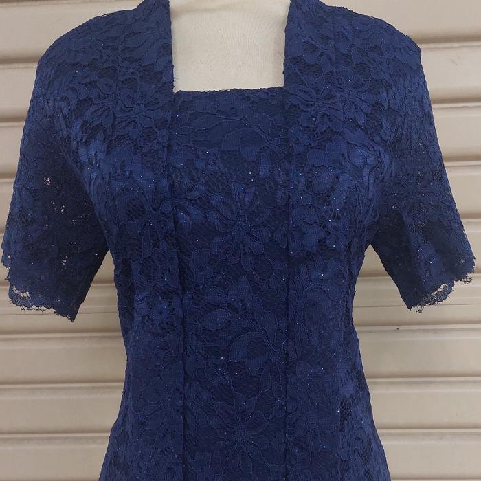 Gambar Kebaya Kutu Baru | Kebaya Modern | Kebaya Wisuda | Kebaya Bridesmaid - Biru Dongker, L dari Kinantan Boutique undefined Tokopedia