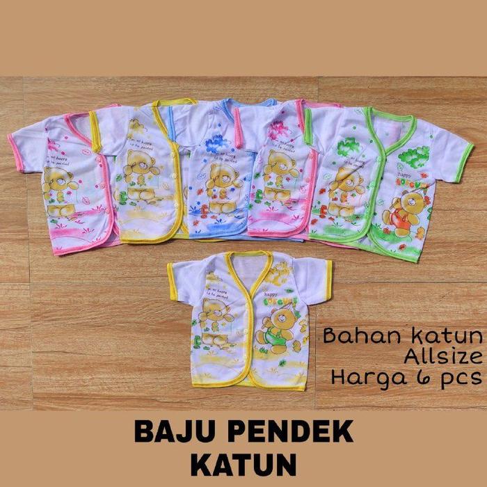 Gambar 1/2 Lusin Baju Bayi Lengan Pendek Katun Peelengkapan Bayi Lahir Grosir - Putung, Isi 3 Pcs dari Labeling_NEW undefined Tokopedia