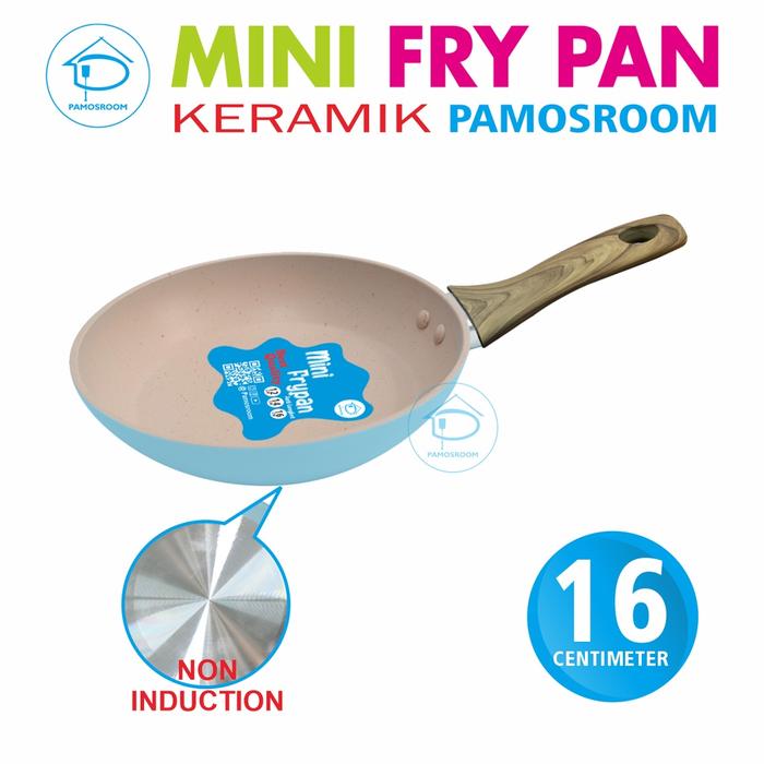 Gambar Pamosroom New Mini Frypan 14cm Anti Lengket Mini Wok Pan Teflon Marble - 16BiruKayuNonID dari pamosroom undefined Tokopedia