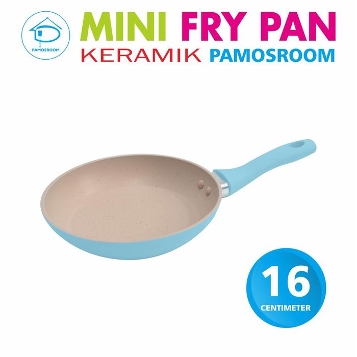 Gambar Pamosroom Mini Frypan 16cm Anti Lengket Mini Wok Pan Teflon Marble - 16 Biru Non Idc dari pamosroom undefined Tokopedia