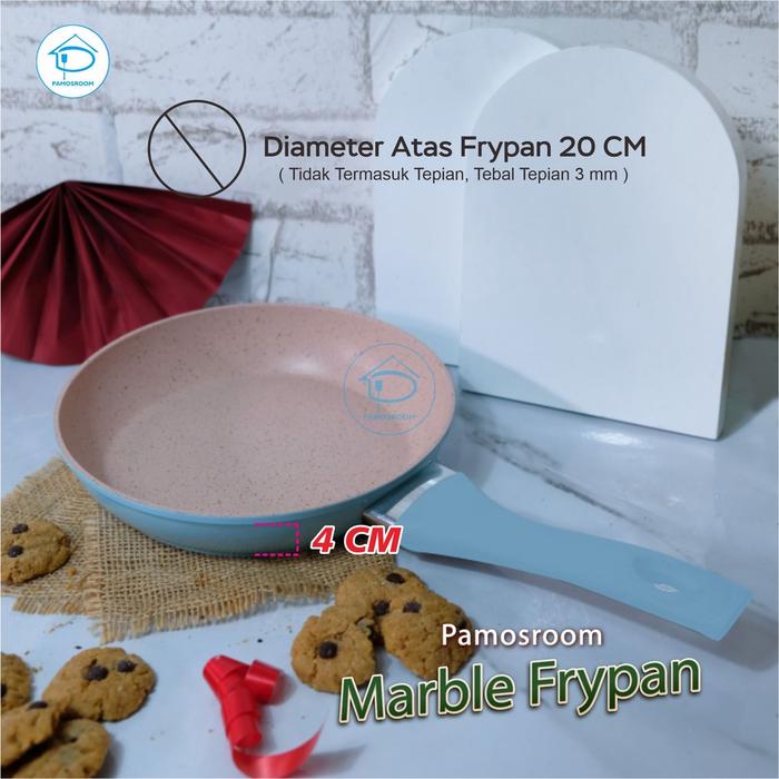 Gambar Pamosroom Mini Frypan Anti Lengket Mini Wok Pan Motif Kayu 12 14 16cm - 20 Biru Idc dari pamosroom undefined Tokopedia