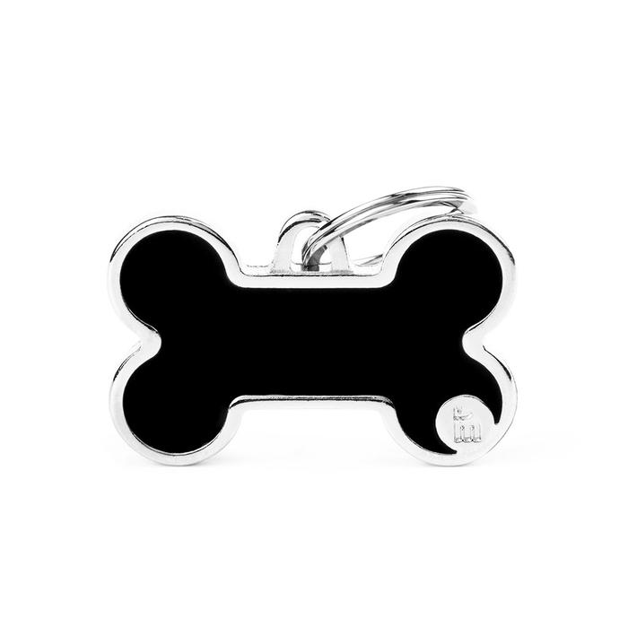 Gambar MyFamily ID Tag - Basic Handmade Big Bone | Personalized Cat Dog Tag - Black dari Lush Pets Co. undefined Tokopedia