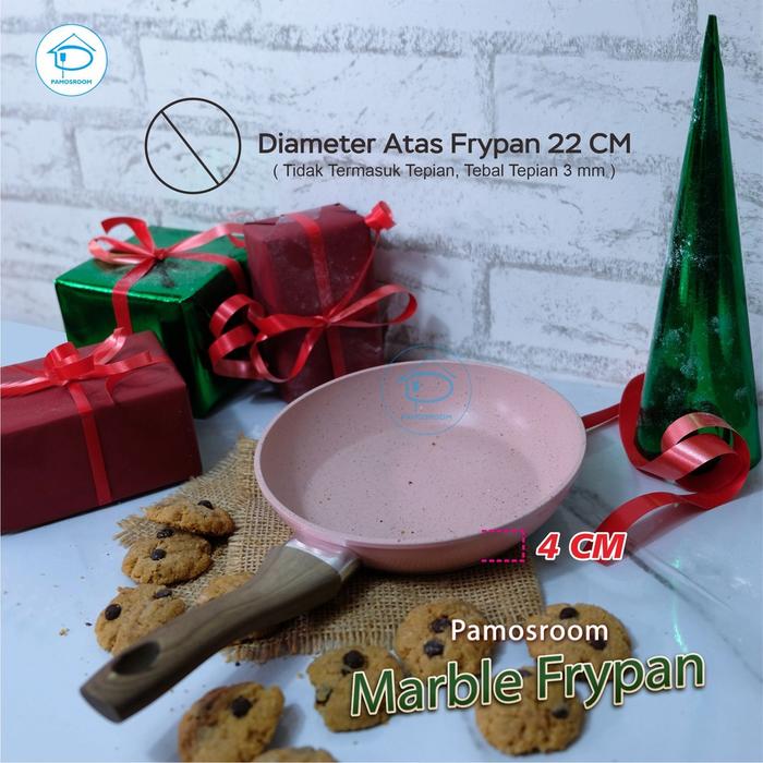 Gambar Pamosroom Mini Frypan Anti Lengket Mini Wok Pan Motif Kayu 12 14 16cm - 20PinkKayuIdc dari pamosroom undefined Tokopedia