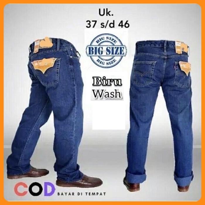 Gambar Celana Jeans Regular Fit Standar Big Size Jumbo 36-45 - Celana Cowok - Biowash, 28 s/d 32 dari Denn Pram undefined Tokopedia