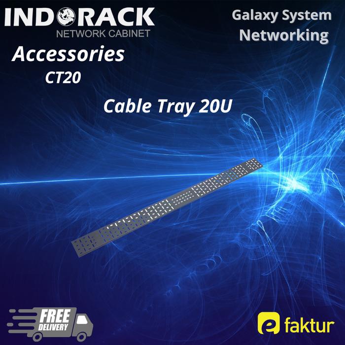 Gambar Cable Tray 20 - 45U Rack Rak Server Cable Management INDORACK - 20U dari Galaxy System Networkingg undefined Tokopedia