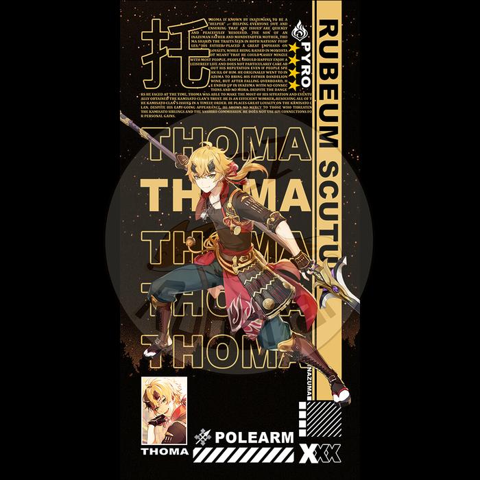 Gambar Custom Hardcase Softcase Casing Game Genshin Impact - All type Hp pt.2 - Thoma, Hardcase 2D dari Rubahan.Official undefined Tokopedia