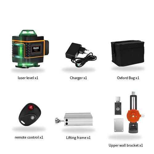 Gambar Laser level 4D 16 Line Grain Laser Hijau White Remot Control HILDA - ''ORANGE'', Tanpa Tripod dari KASMA STORE undefined Tokopedia