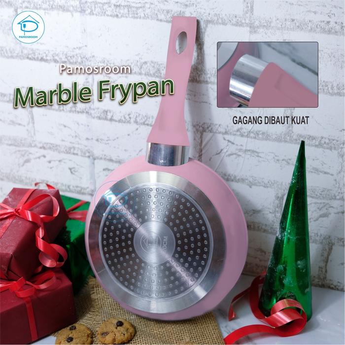 Gambar Pamosroom New Mini Frypan 14cm Anti Lengket Mini Wok Pan Teflon Marble - 22 Pink Idc dari pamosroom undefined Tokopedia