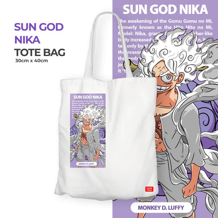 Gambar ONE PIECE Totebag Monkey D, Luffy Gear 5 Sun God Nika / Totebag Anime One Piece - Putih dari GaleriOtaku undefined Tokopedia