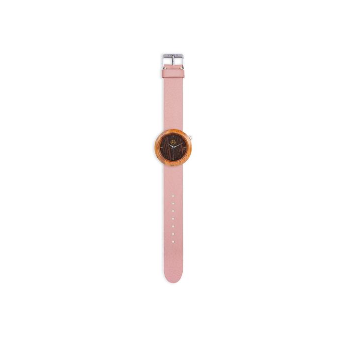 Gambar KAMA Watch Jam Tangan Kayu Jati Dial Hitam Pria - Dusty Pink dari KAMA Watch undefined Tokopedia