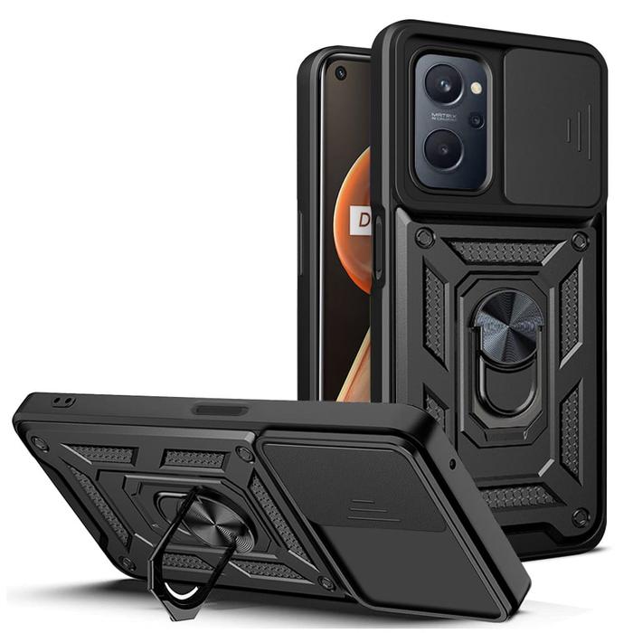 Gambar Oppo A76 / A96 Case ARMOR SLIDE CAMERA PROTECTION Case Oppo A76 / A96 - Jet Black, Oppo A76 dari Drawacc undefined Tokopedia