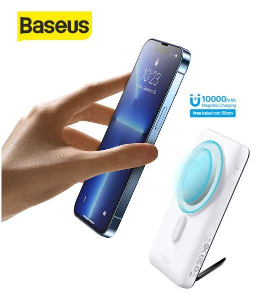 Gambar BASEUS WIRELESS POWER BANK MAGNETIC MAGSAFE 20W FAST CHARGING 10000MAH - Putih dari D&D-oLshop undefined Tokopedia