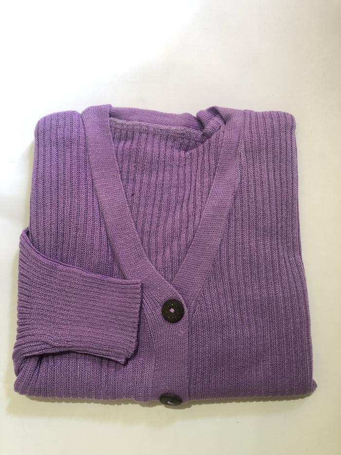 Jual cardigan crop rajut wanita korea Lilac Kota Bandung